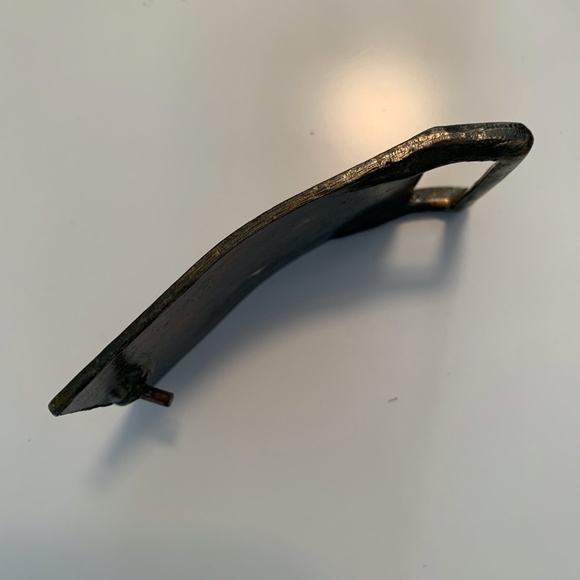 Vintage Brass Western Belt Buckle Wells Fargo Bankers & Forwarders Steam Train - Picture 6 of 7